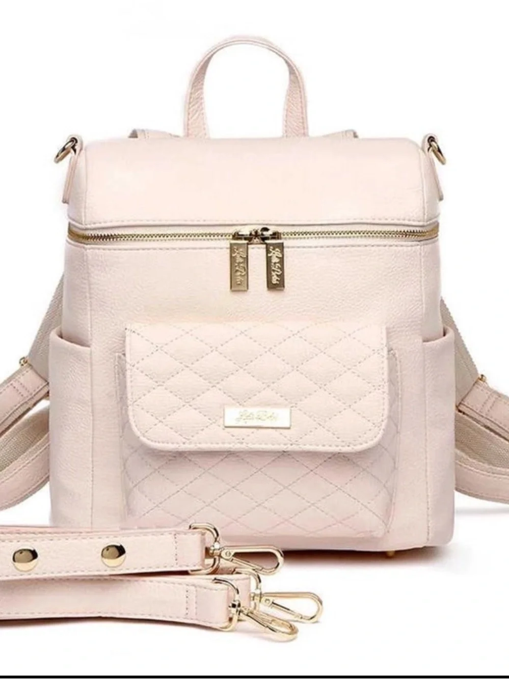 Luli Bebe Petit Monaco Diaper Bag- Pastel Pink
